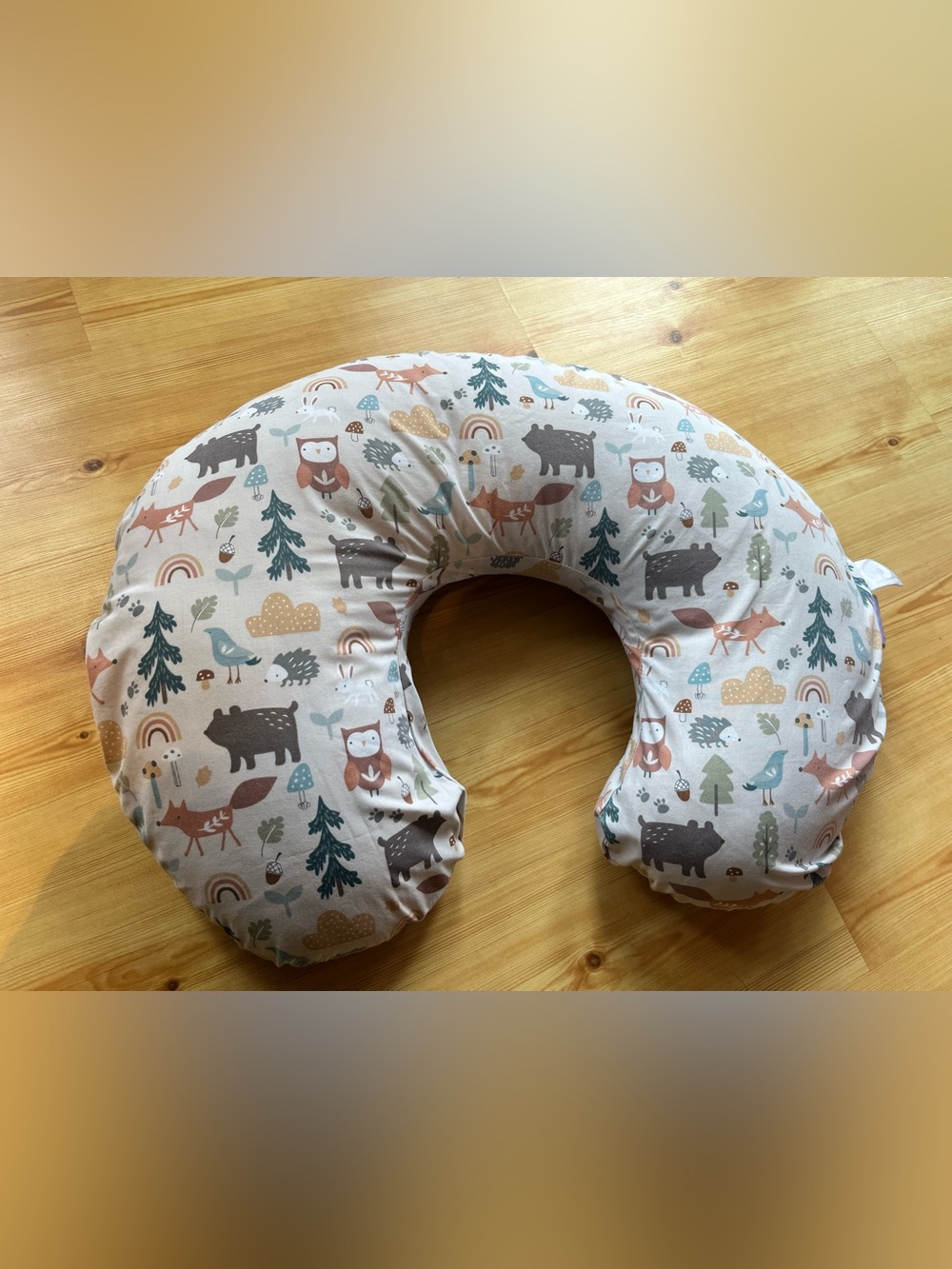 Original Boppy Nursing Pillow with Woodland Friends Cover